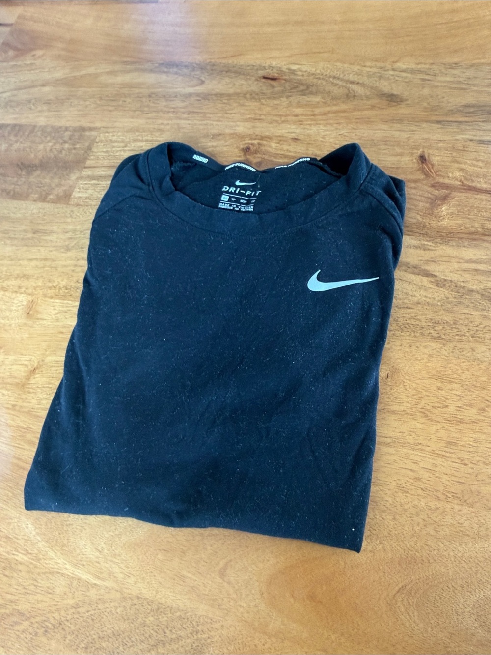 Nike Black Performance T-Shirt with White Swoosh
